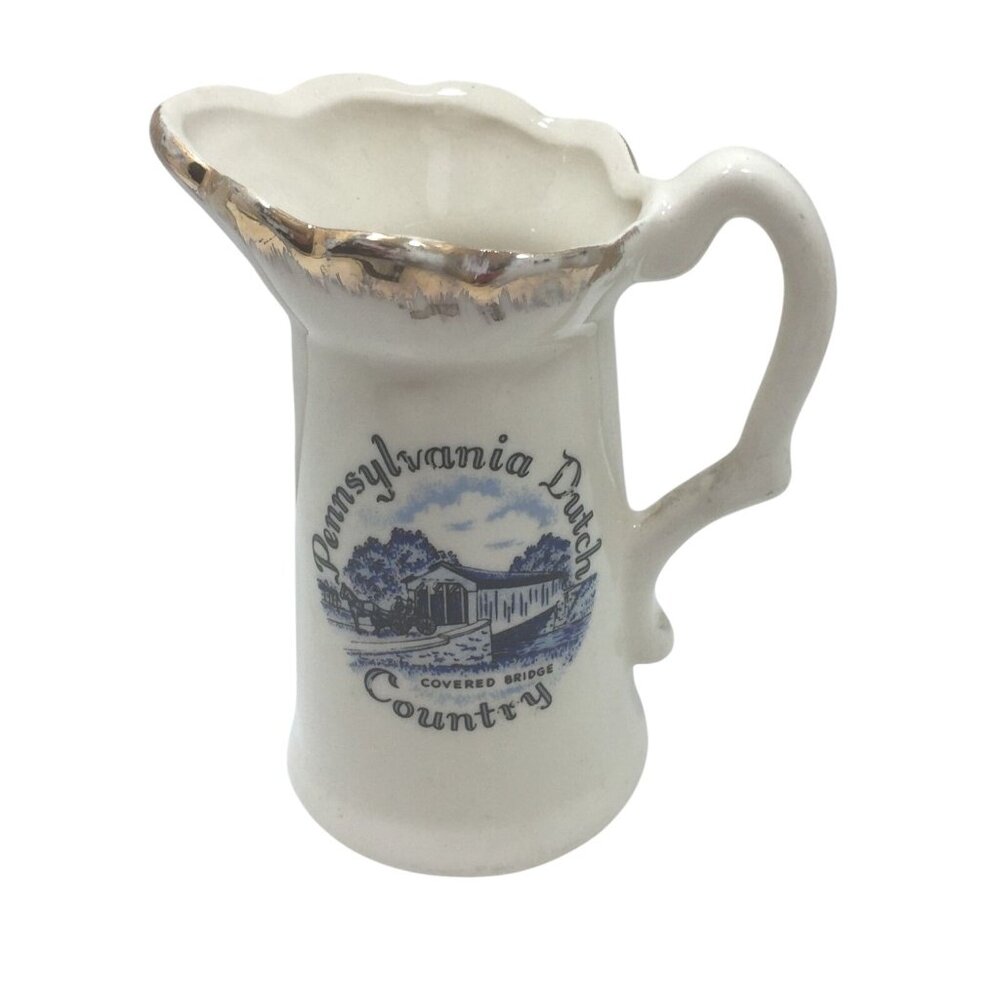 PENNSYLVANIA DUTCH COUNTRY COVERED BRIDGE CREAMER MINI Pitcher 24858